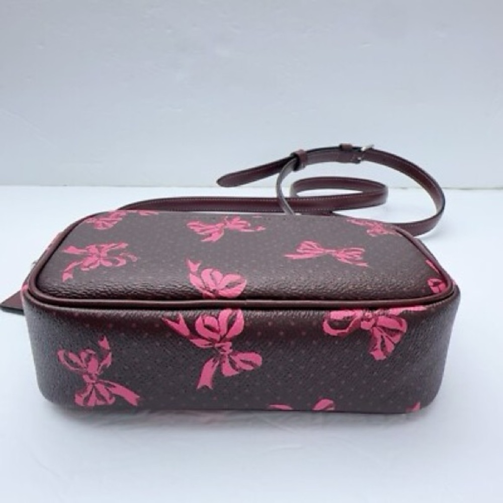 Coach Mini Jamie Camera Bag In Signature Canvas With Bow Print Purses Womens - Picture 5 of 15